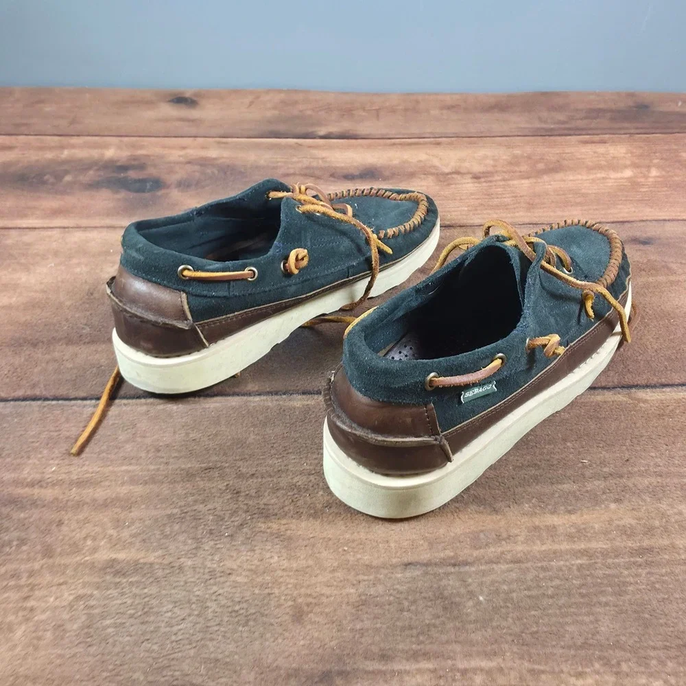 Sebago Campsides Boat Shoes Mens 11 Navy Blue Good Suede Leather Wedge Sole